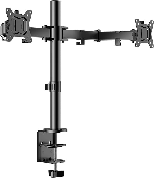 ErGear Dual Monitor Desk Mount, Fully Adjustable Dual Monitor Arm for 2 Computer Screens up to 32 inch, Heavy Duty Dual Monitor Stand for Desk, Holds up to 17.6 lbs per Arm, EGCM1