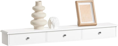 SoBuy Floating Shelf Wall Drawers, Wall Storage Display Unit with 3 Drawers FRG43-L-W