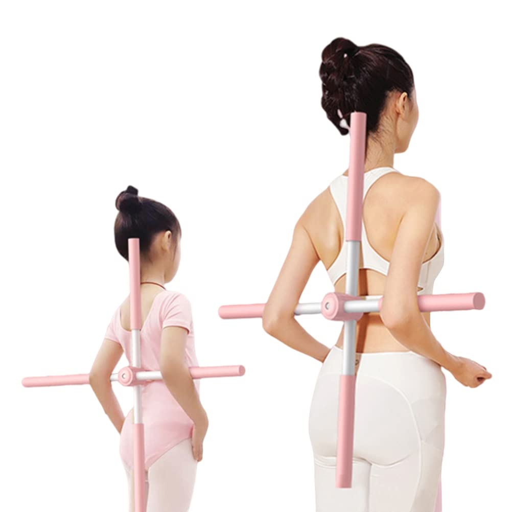 OHEPFD Yoga Sticks Stretching Tool Retractable Posture Corrector Humpback Correction Stick Open Shoulders and Open Back for Adult and Child, 80cm