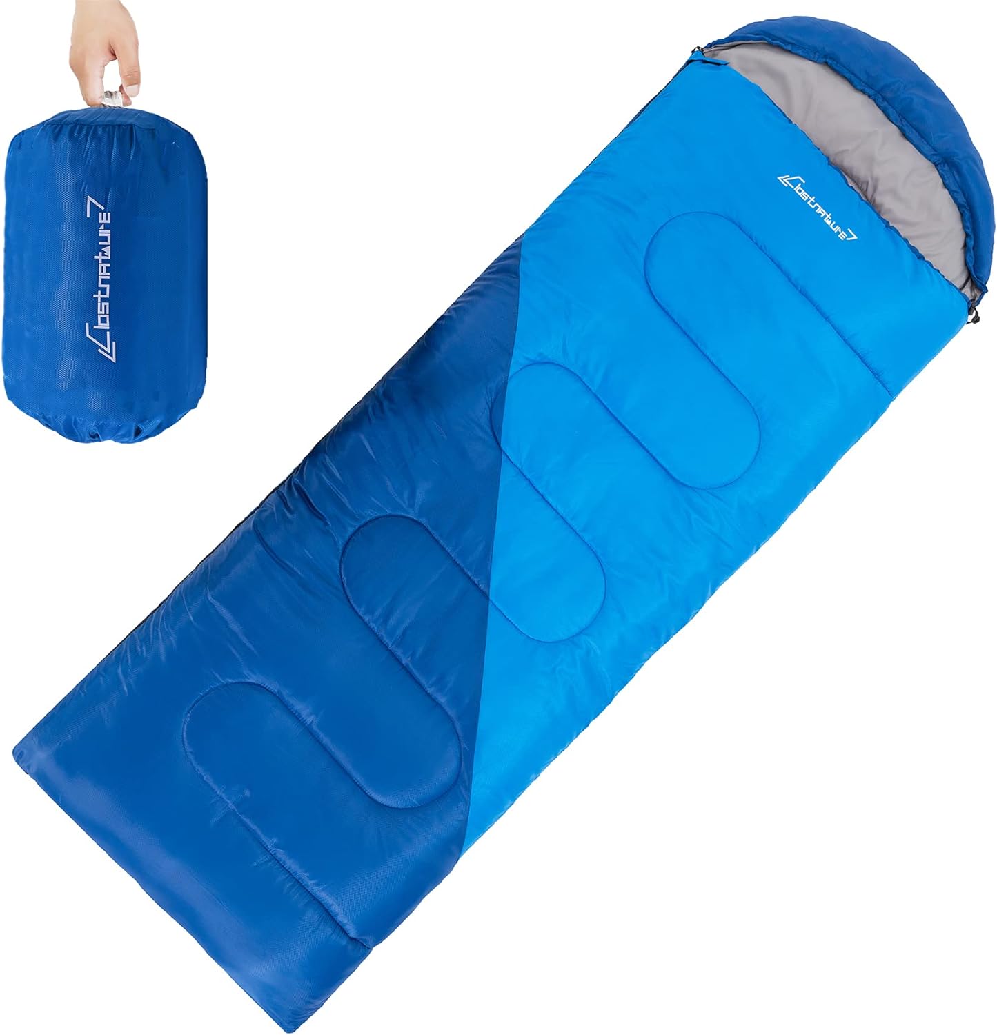 Clostnature Sleeping Bag for Adults and Kids - Lightweight Camping Sleeping Bag for Girls, Boys, Youths, Ultralight Backpacking Sleeping Bag for Cold Weather - Compression Sack Included(Right Zipper)