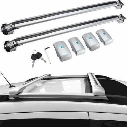 MotorFansClub 2 x Roof Racks Cross Bars Fit for Mercedes Benz GLS GLS450 GLS400 GLS550 GLS500 X166 2016 2017 2018 2019 2020 2021 2022 Lockable Baggage Luggage Racks Roof Rail Cross Bars