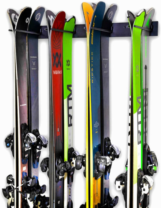 Ski Wall Storage Rack, 8 Pairs | Steel Home and Garage Skis Mount | StoreYourBoard