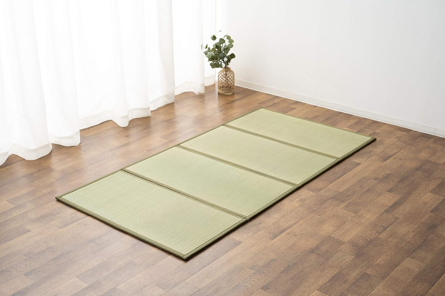 EMOOR Japanese Tatami Mat Full Natural Rush Grass (Undyed), Foldable Igusa Mattress Floor Sleeping Japanese Futon Mattress Meditation Yoga Zen