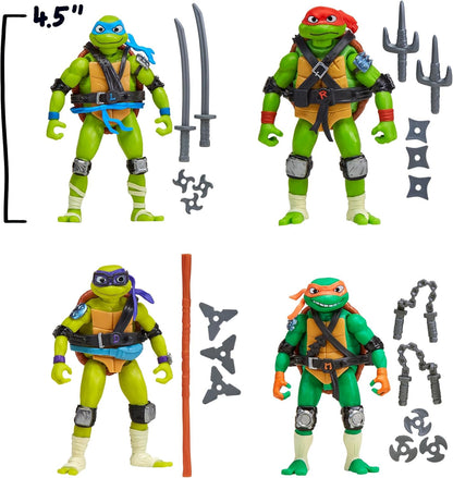 DESIGN MAY VARY Qabiwe 4.8  Turtles action figure for kids and movie fans